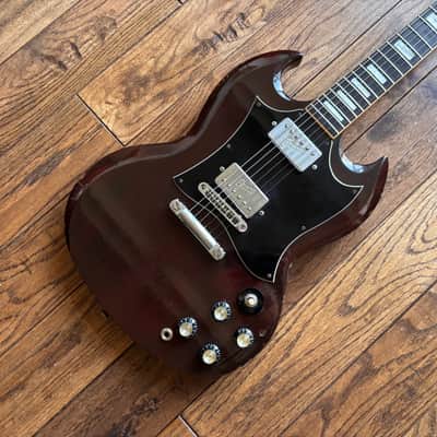 Vintage 1970s Greco SS 600 SG Electric Guitar Oxblood 'Gneco' Maxon Pickups MIJ Japan Matsumoku image 1