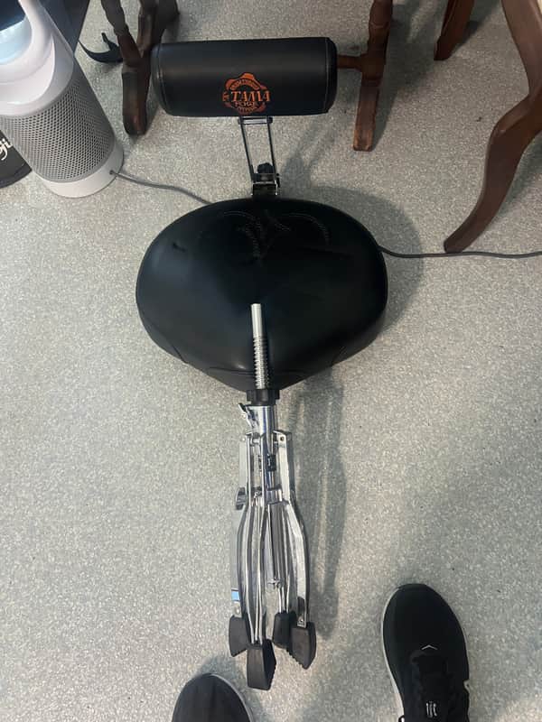 Tama HT741 1st Chair Ergo-Rider Quartet Drum Throne with Backrest 2010s - Black/Chrome image 1
