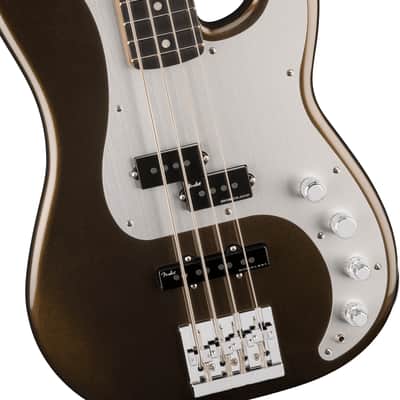 Fender American Ultra II Precision Bass, Ebony Fingerboard, Texas Tea image 3