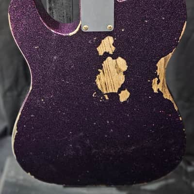 Fender Custom Shop Cunife Blackguard Telecaster w/Bigsby Heavy Relic Magenta Sparkle 2025 image 5