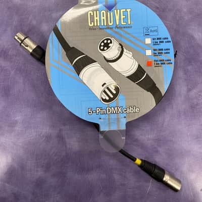 Chauvet DMX5P25FT 5-Pin 25' DMX Cable 2010s - Black image 1
