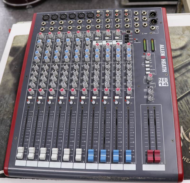 Allen & Heath ZED-14 14-Channel Mixer 2007 - Present - Black/Red image 1