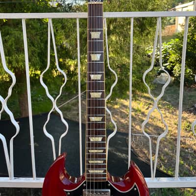 Burny RSG-60 / RSG-65 (1969 SG Replica) - Made in Japan - Late 1980s - Cherry Red w/ Original VH-1 Pickups image 5