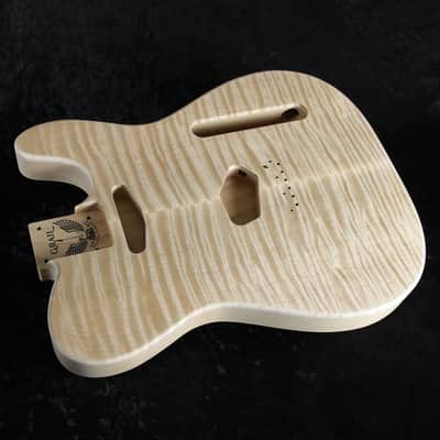Grail - Telecaster Body - 4 lbs.~ Chambered - Flame Maple ~ 1 Piece Alder Back - Unfinished image 2