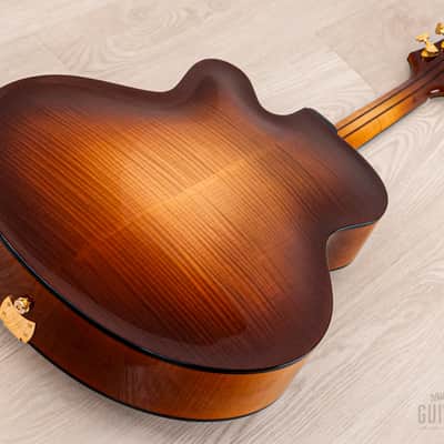 Harvey Leach Cutaway Acoustic Archtop 18" Carved Top, Spruce & Tiger Maple w/ Case image 16