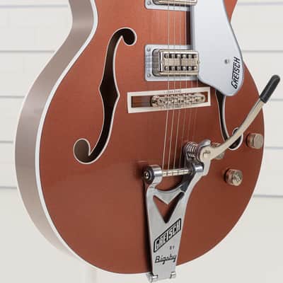 Gretsch G6118T Players Edition Anniversary Hollowbody Electric Guitar, Rosewood Fingerboard, Two-Tone Copper Metallic/Sahara Metallic image 11