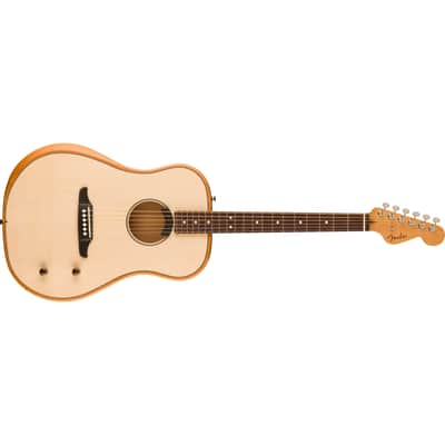 Fender Highway Series Dreadnought Acoustic-Electric Guitar w/ Fishman Fluence Pickup & Gig Bag - Natural image 4