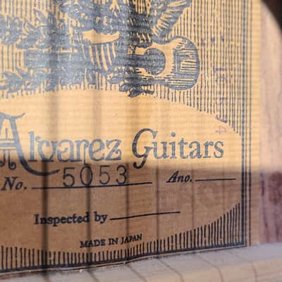 Alvarez 5053 MIJ Made in Japan Acoustic Guitar 1974 - Natural image 7