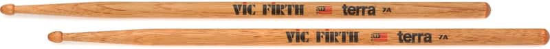Vic Firth American Classic Terra Drumsticks - 7A Wooden Tip (3-pack) Bundle image 1