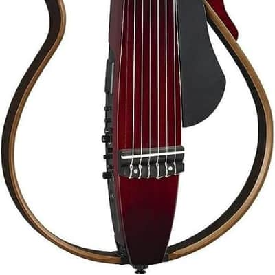 Yamaha SLG200N Nylon String Classical Silent Guitar - Crimson Red Burst image 5