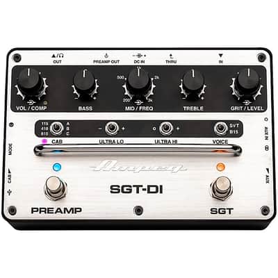 Ampeg SGT-DI All-in-One Bass Box Effects Pedal 2024 - Silver & Black image 4