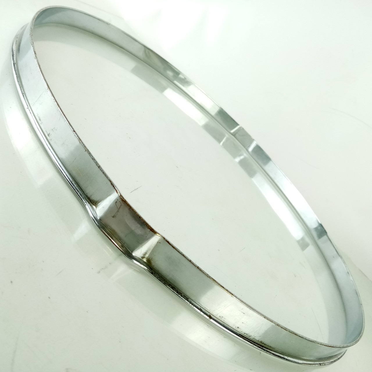 Leedy&Ludwig 16"Single-Flange Snare Drum Resonant Rim/Hoop Chrome-Brass Marching — main photograph