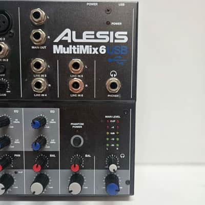 Alesis MultiMix 6 USB 6-Channel Mixer 2010s - Black image 4
