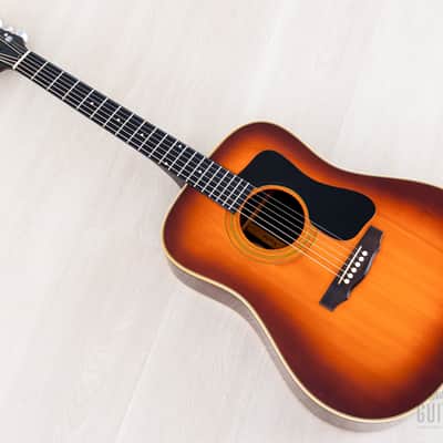 1976 Guild D-50 Bluegrass Special Vintage Dreadnought Acoustic Guitar Sunburst w/ Case, USA Westerly image 14
