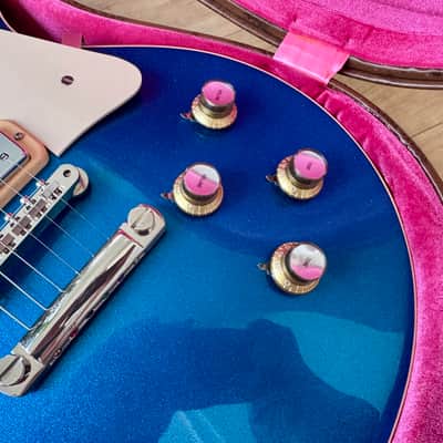 Gibson Custom Shop M2M '57 Les Paul Standard Reissue "Deluxe“ - Basalt Blue Sparkle Top Bild 5