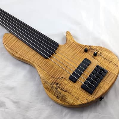 TOM CLEMENT Jon Custom Singlecut 6-String Unlined Fretless Bass w/Gig Bag (#102) image 4