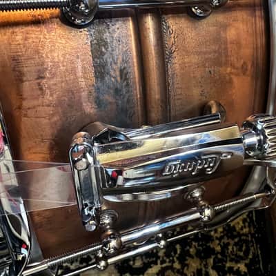 Mint Ludwig LC663T Copper Phonic 6.5x14" 10-Lug Snare Drum with Tube Lugs - Raw Copper image 3