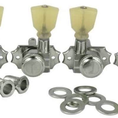 KRGL-3-CP Kluson® 3 + 3 Locking Revolution Series G-Mount Tuning Machines, Chrome image 4