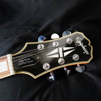 Epiphone Les Paul Custom Zakk Wylde Signature 2008 – Buzzsaw Orange, Signed, EMG ZW Set Limited BUZZSAW CHROME image 7