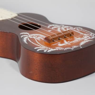 Vintage Harmony Silvertone Soprano Ukulele Palm Tree Stencil image 9