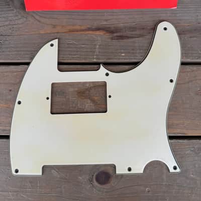 Real Life Relics White Fender® Telecaster®  Pickguard 3 Ply 8 Hole Humbucker Opening   [PGL5]