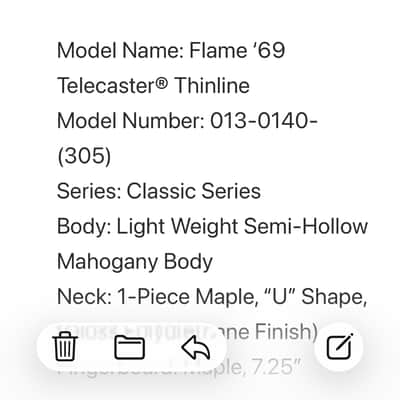 ‘03 Fender Classic Series Flame '69 Telecaster® Thinline 1/100 w/HSC image 25