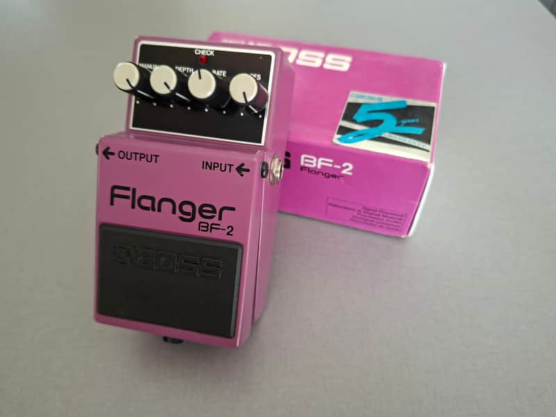 Boss BF-2 Flanger 1990 - 2001 - Purple Yellow label image 1