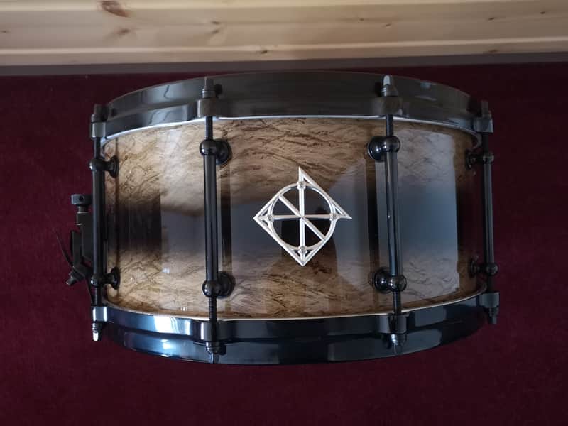 Dixon Artisan Silkwood / Maple – PMT Black Reverse Burst 6.5″ x 14″ 2025 image 1