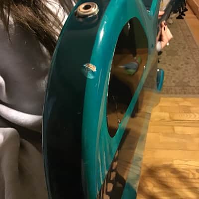 Modulus Graphite TBX 5 String Fretless 1988 Teal image 3