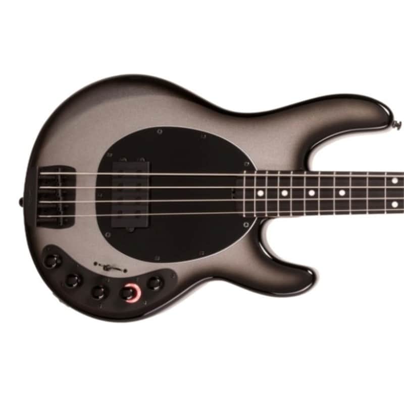 Ernie Ball Music Man StingRay 4 "DarkRay II", NEW COLOR Silverburst/ Ebony image 1