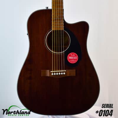 Fender CD-60SCE Dreadnought Cutaway Acoustic-Electric - All Mahogany - *0104 image 1
