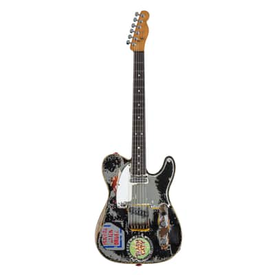 Fender Joe Strummer Telecaster Heavy Relic RW Aged Black MBPW #R141201 - Custom Electric Guitar image 2