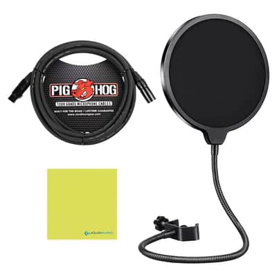 Liquid Audio MXL R144 Multi-Purpose Ribbon Microphone Bundle w/Pig Hog PHM10 8mm Mic Cable, Pop Filter Polishing Cloth image 2