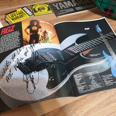 Yamaha RGZ820R Signed Blues Saraceno Signature Model Guitar 1993 Plaid Finish with Loads of Extras image 9