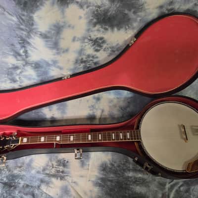 Vintage RARE 1965 Harmony 5 String Banjo Soft Shell Case Hang Tags Head Lug Tool Included image 9