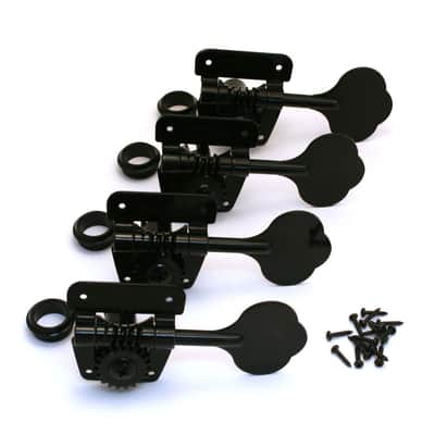 WJBL-200-BK-4 Wilkinson Black Cloverleaf Bass Tuners for 70s Fender P/Jazz Bass® image 1