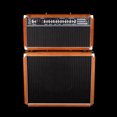 Pre-Owned  '22 Amplified Nation Bombshell 50-Watt Guitar Amp Head And 112 15-ohm 65-watt Matching Cab - Golden Brown Suede Owned by Ben Harper image 1