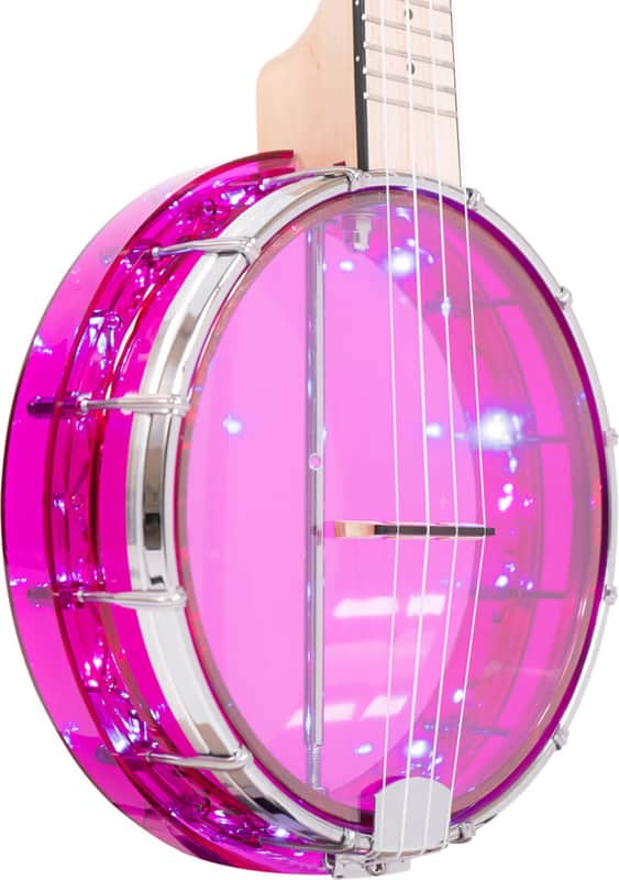 Gold Tone Light-Up Little Gem Concert Banjolele, Amethyst image 1