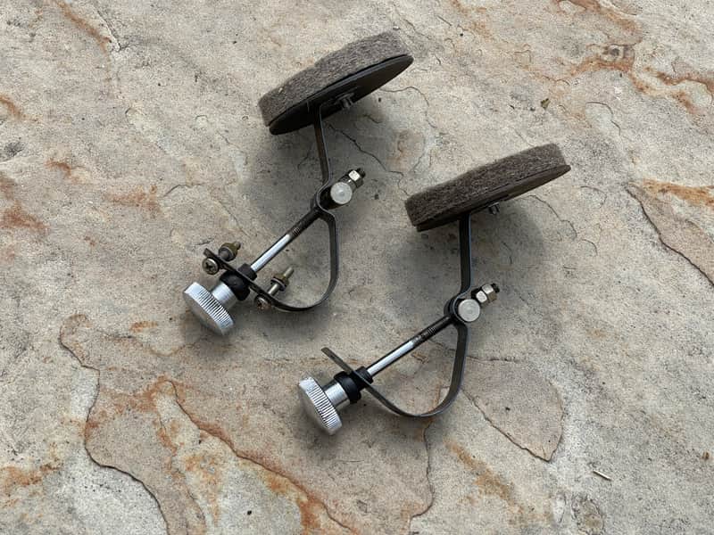 Immagine Pair (2) Sonor Bass Drum Muffler Tone Controls Floor Tom Phonic Large - 1
