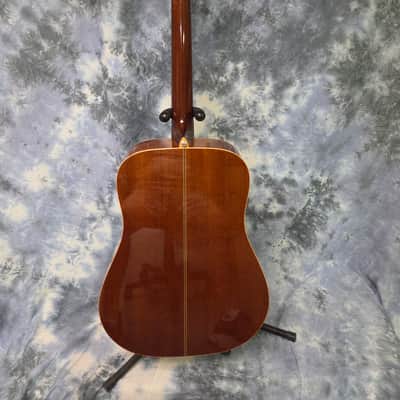 Vintage 1981 Japan Hand Made Alvarez Model 5017 Dreadnought Solid Spruce Top X-Braced New Strings Pro Setup Newer Gigbag image 14
