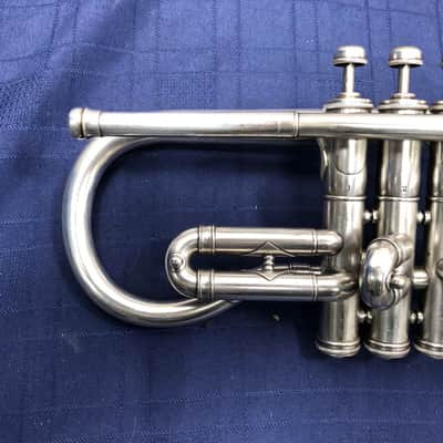 Vintage 1921 Frank Holton Clarke H-C Model Silver Bb Cornet with Original Case image 3