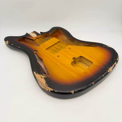 MJT Aged Relic Nitro Jazzmaster Body - Vintage White | Reverb