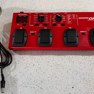 Zoom GFX-1 Guitar Effects Processor w/ Power Supply – Multi FX Floor Pedal – Red image 2