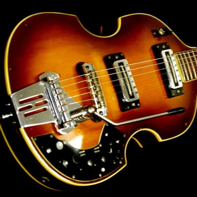 Hofner 459 VTZ 1967 Sunburst. Violin 6 string guitar. UBER RARE with Vibrato. image 17