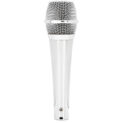 Liquid Audio sE Electronics V7 Supercardioid Dynamic Vocal Microphone in Chrome Finish Bundle w/Pig Hog PHM10 8mm Mic Cable Polishing Cloth image 6