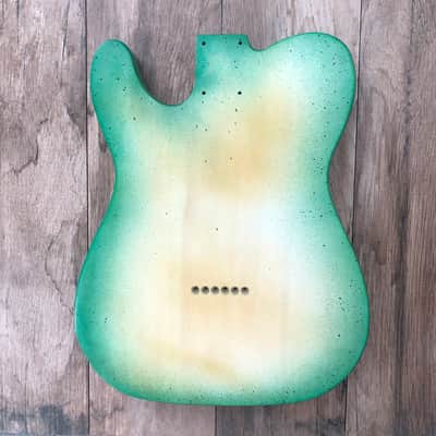 FRANCHIN Mars guitar body Apple Green Burst Sunburst 100% Nitro Lacquer VOS SS Poplar Telecaster-Tele-T-Style Made in Italy - Stock piece #23070626 Bild 10