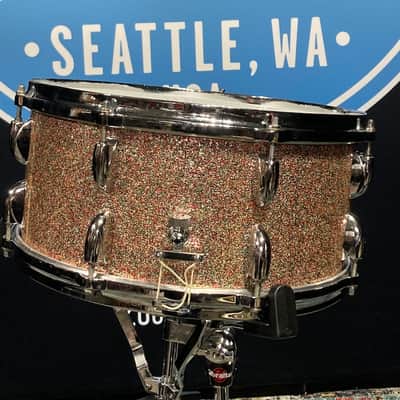 Gretsch 1950s Peacock Sparkle 14"x6.5" Snare Drum. Stunning!! image 11