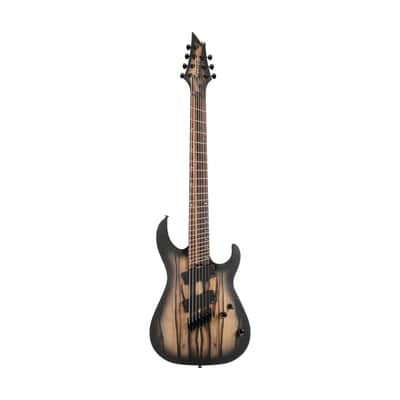 Cort KX507MS-NBB KX Series Pale Moon Ebony Top Mahogany Body Maple & Purple Heart 5-Ply Laminated Neck 7-String Multiscale Electric Guitar image 1