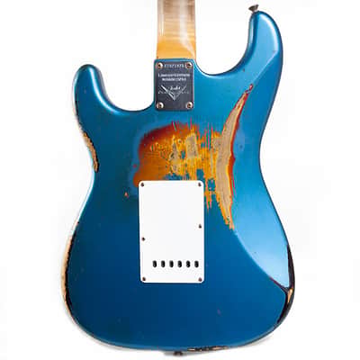 Fender CS NAMM '60 Strat Heavy Relic Lake Placid Blue 2014 Lake Placid Blue/3 Tone Sunburst image 3