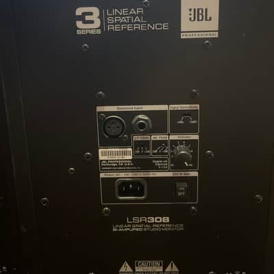 JBL LSR308 8" 2-Way Powered Studio Monitor (Pair) 2010s - Black image 2